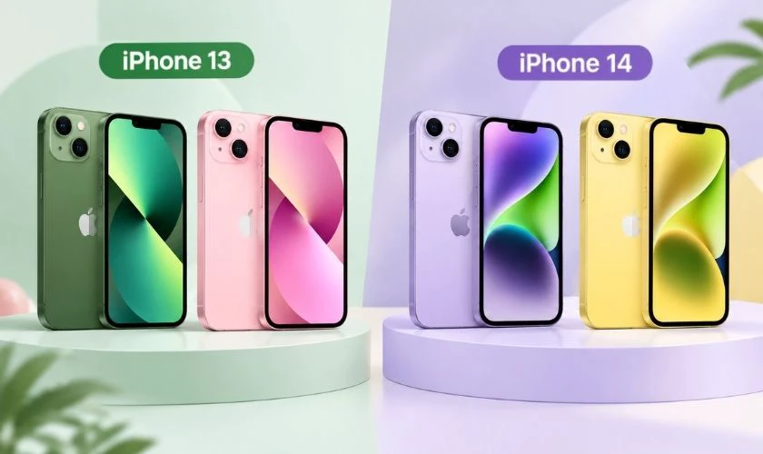 iPhone 13 có màu xanh lá và hồng