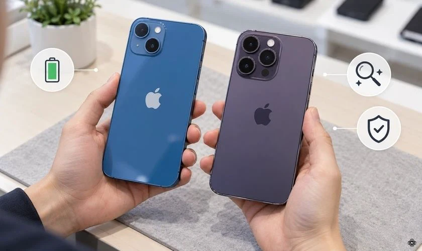 So sánh iPhone 13 và 14 Pro về giá máy mới cũ