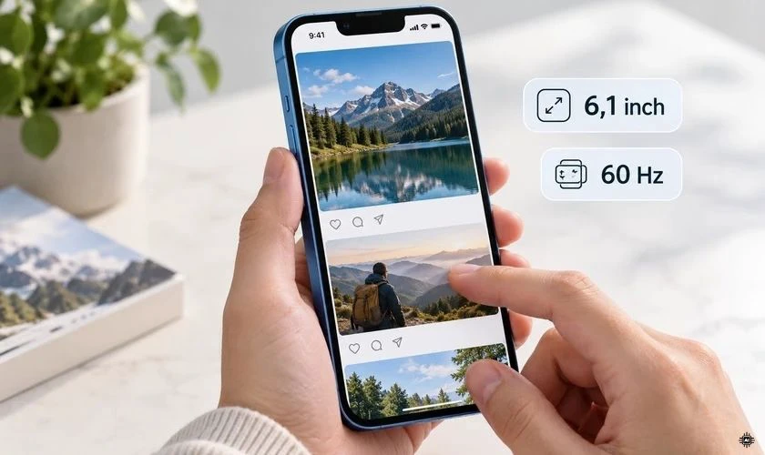 iPhone 13 được trang bị màn hình OLED Super Retina XDR 6,1 inch