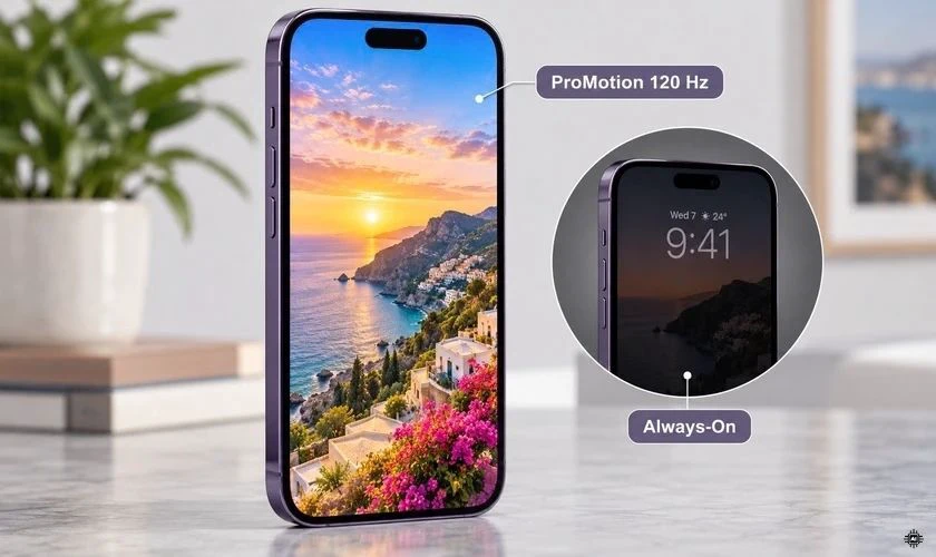 iPhone 14 Pro vượt trội với tần số quét 120Hz