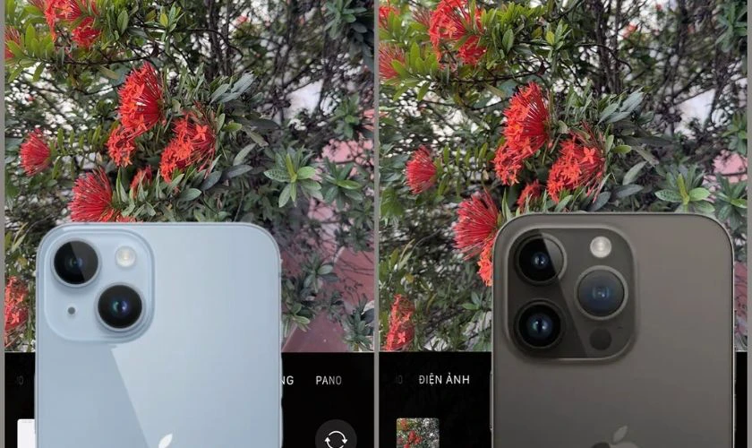 iPhone 14 Pro sở hữu cụm 3 camera gồm camera chính 48MP, camera góc siêu rộng 12MP và camera telephoto 12MP