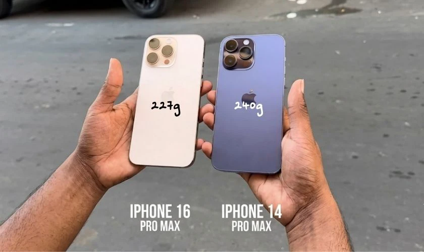 So sánh iPhone 14 Pro Max và 16 Pro Max về thiết kế