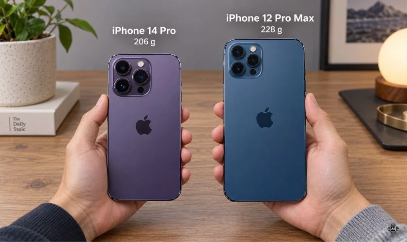 So sánh iPhone 14 Pro và 12 Pro Max chi tiết