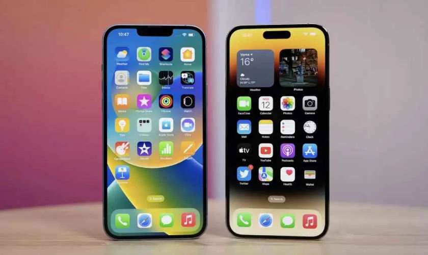 So sánh iPhone 14 và 14 Pro về màn hình
