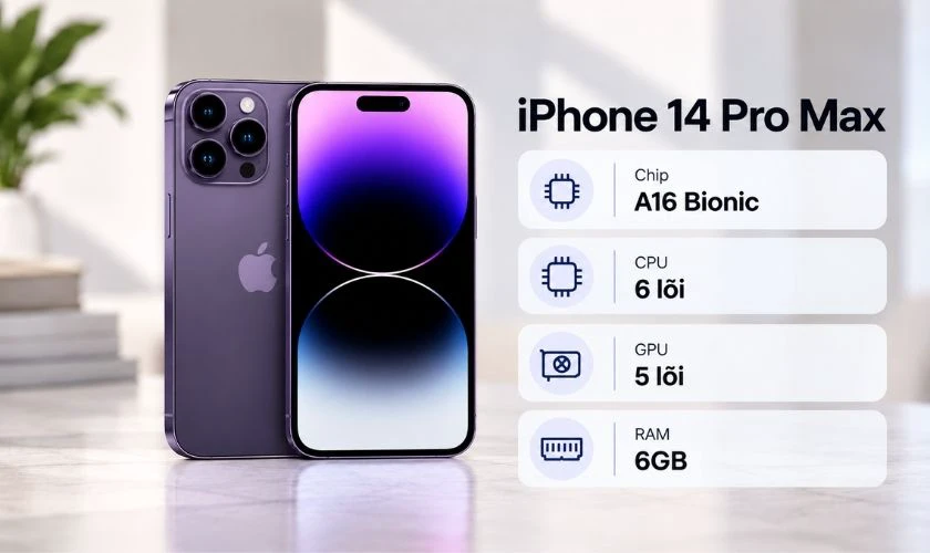 iPhone 14 Pro Max được trang bị chip A16 Bionic