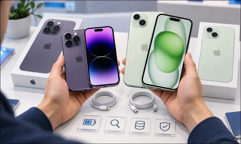 So sánh iPhone 14 Pro và 15 Plus về giá