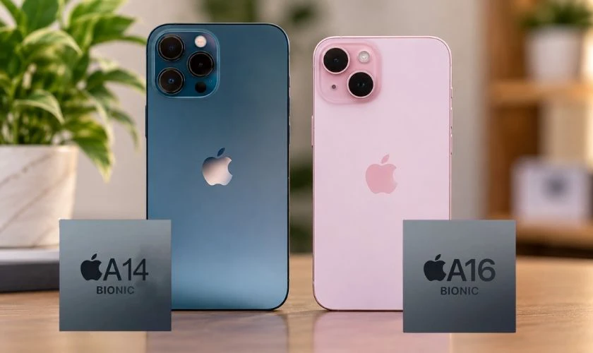 So sánh iPhone 12 Pro Max và 15 Plus về hiệu năng