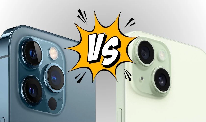 So sánh iPhone 12 Pro Max và 15 Plus về camera