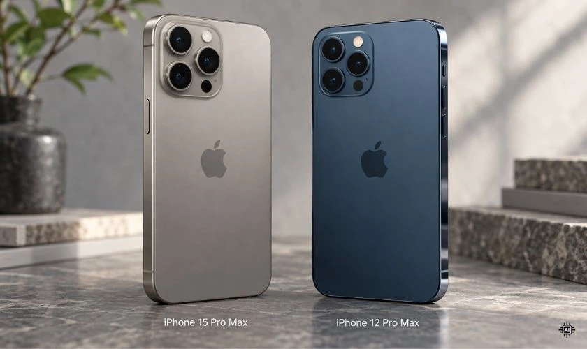 So sánh iPhone 15 Pro Max và 12 Pro Max chi tiết