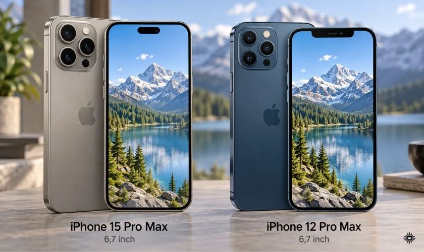 So sánh 2 máy về màn hình