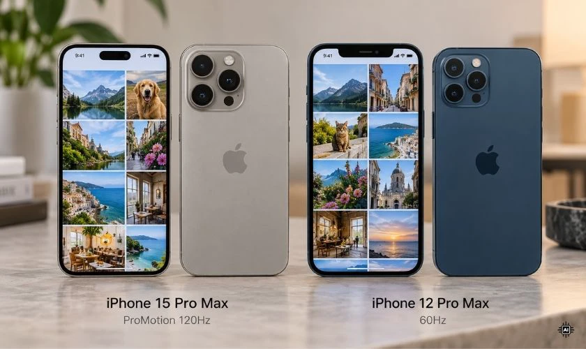 iPhone 15 Pro Max vượt trội với ProMotion 120Hz