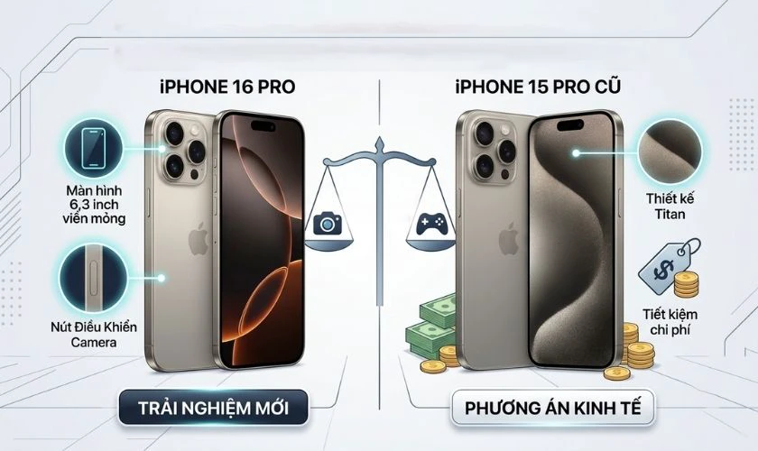 Nên chọn mua iPhone 15 Pro hay iPhone 16 Pro?