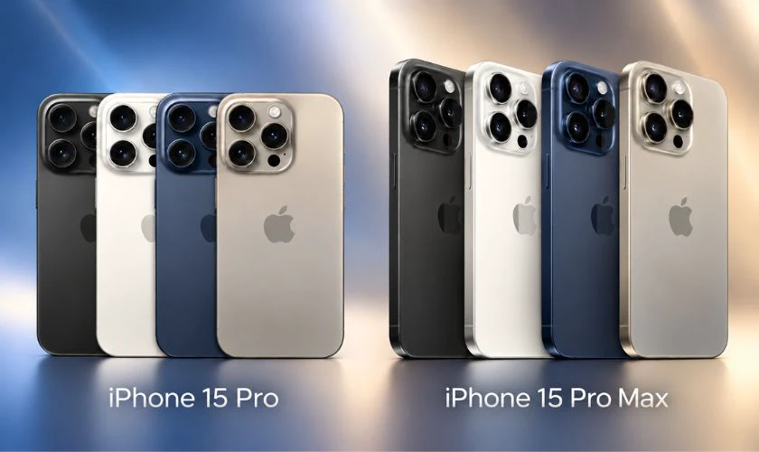So sánh iPhone 15 Pro và 15 Pro Max về thiết kế