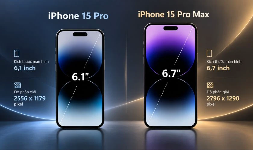 iPhone 15 Pro Max có màn hình lớn hơn
