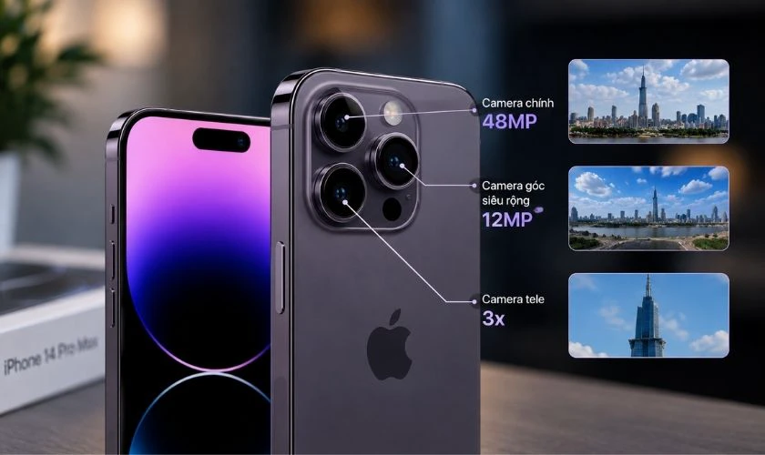 iPhone 14 Pro Max có ba camera sau