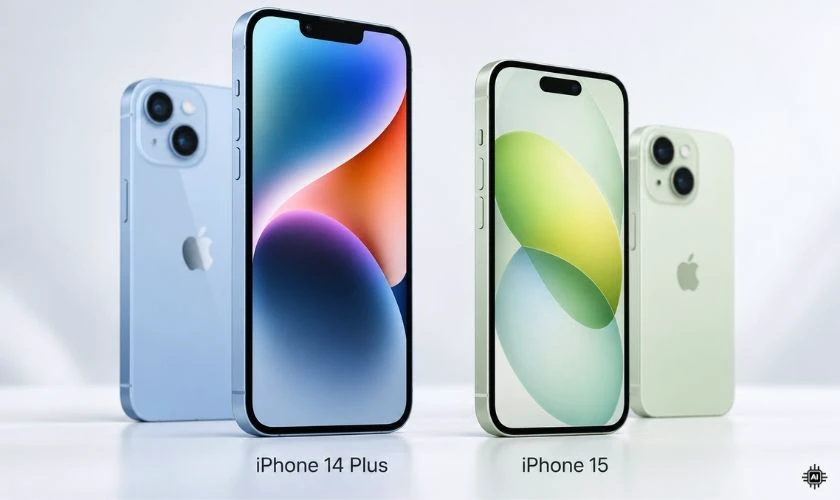 So sánh iPhone 14 Plus và 15 thường chi tiết