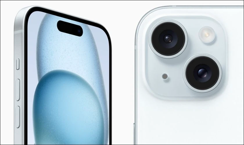 Hệ thống camera sau đều gồm camera chính 48 MP và camera góc siêu rộng 12 MP