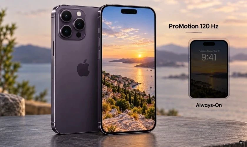 iPhone 14 Pro Max vượt trội với tần số quét 120Hz