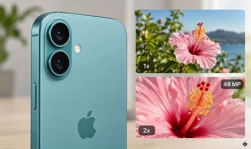 iPhone 16 Plus trang bị camera Fusion 48MP và camera góc siêu rộng 12MP