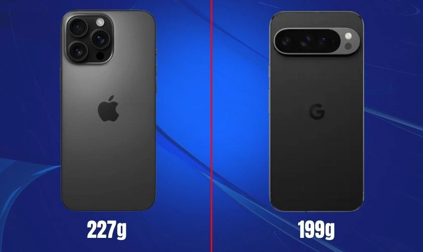 So sánh iPhone 16 Pro Max và Google Pixel 9 Pro về thiết kế