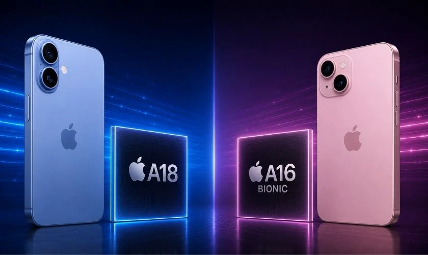 So sánh về hiệu năng của iPhone 16 và iPhone 15