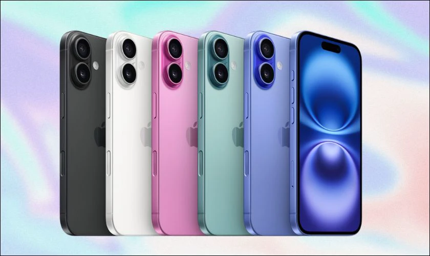 iPhone 16 bản tiêu chuẩn sở hữu bảng màu tươi trẻ, hiện đại