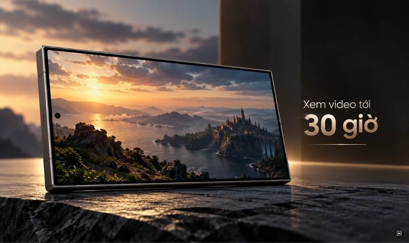 Galaxy S24 Ultra cho thời gian xem video lên đến 30 giờ