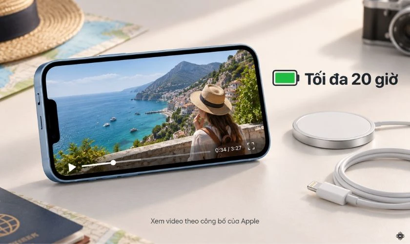 iPhone 14 có thời lượng xem video theo công bố của Apple lên đến 20 giờ.