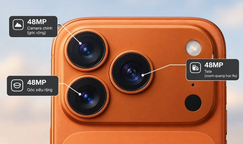 So sánh iPhone 17 Pro Max và iPhone Air về camera