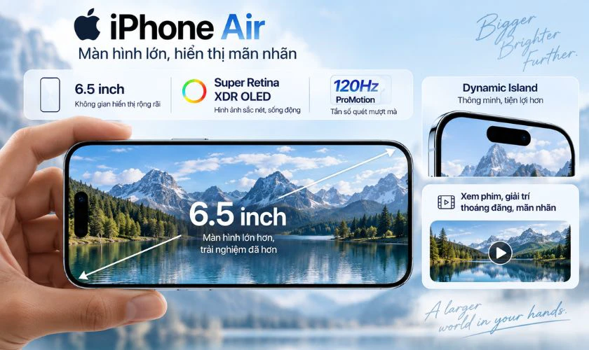 So sánh iPhone Air và iPhone 17 Pro về màn hình