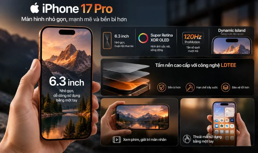 iPhone Air có màn hình lớn hơn iPhone 17 Pro