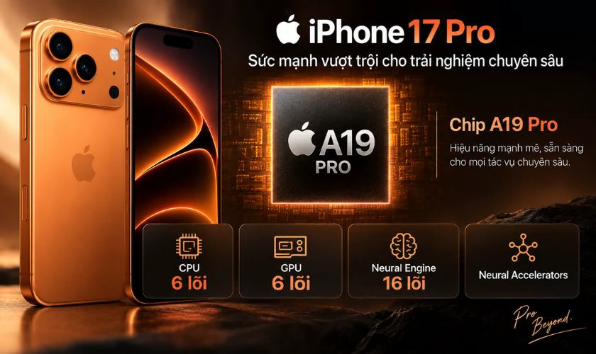 iPhone 17 Pro cũng sử dụng A19 Pro, nhưng được trang bị GPU 6 lõi