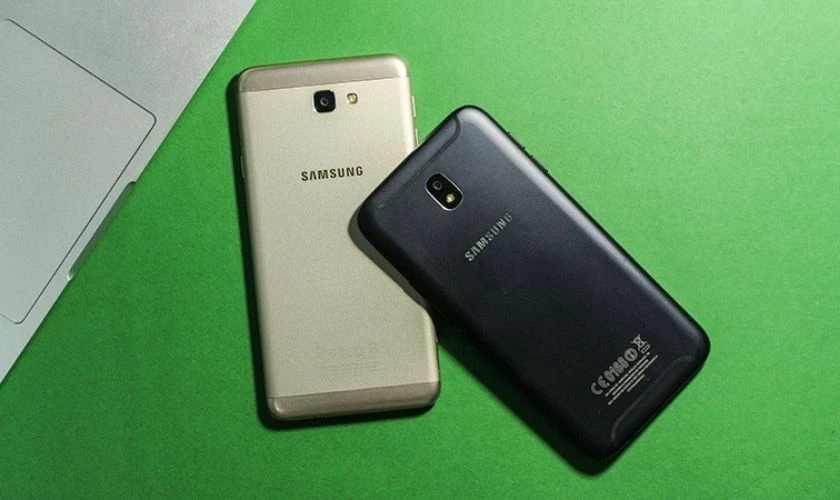 Samsung J7 Prime v&agrave; J7 Pro đều được ho&agrave;n thiện bằng chất liệu kim loại