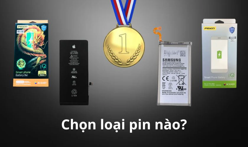So s&aacute;nh pin Pisen v&agrave; pin ch&iacute;nh h&atilde;ng