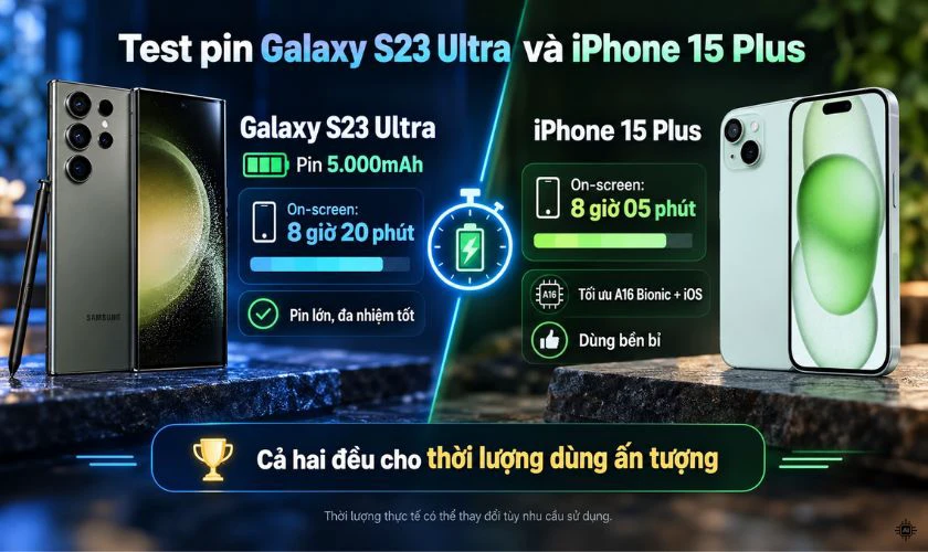 Về pin: iPhone 15 Plus tối ưu tốt hơn