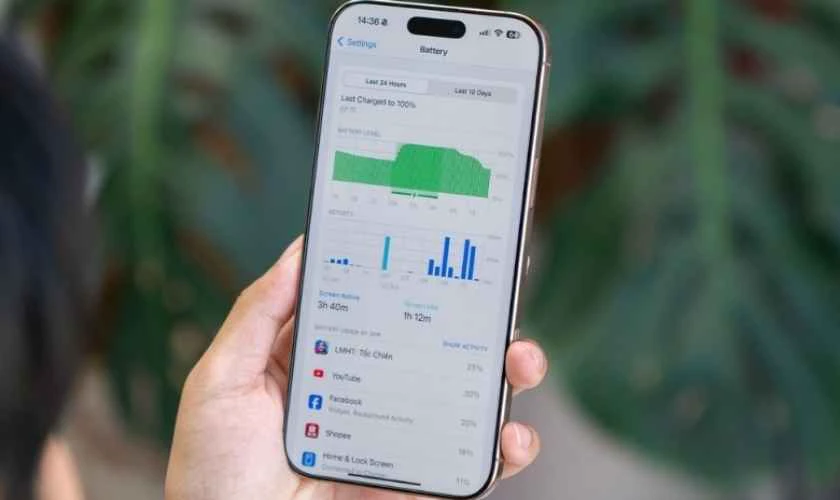 Thời lượng pin trên S25 Ultra