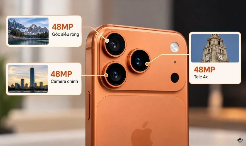 iPhone 17 Pro Max sở hữu ba camera sau 48MP
