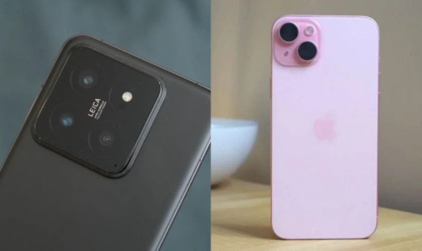 So sánh Xiaomi 14 và iPhone 15 chi tiết về thiết kế
