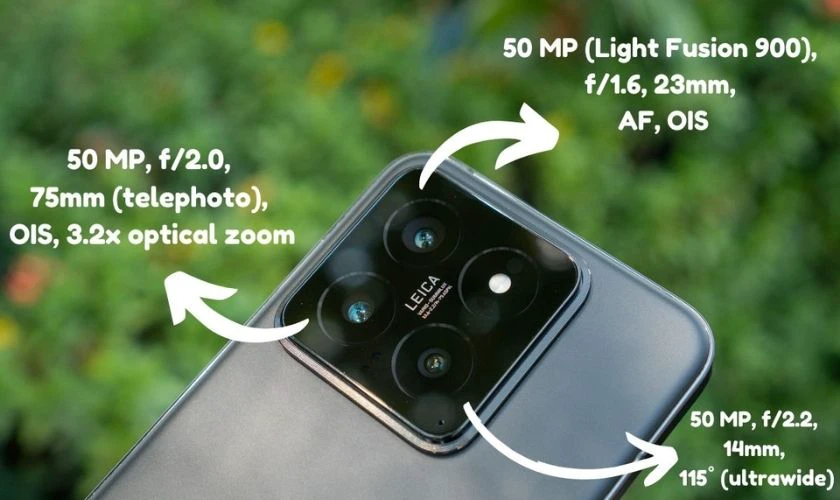 So sánh Xiaomi 14 với iPhone 15 về camera