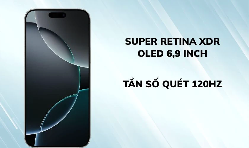 16 Pro Max có màn hình 6.9 inch