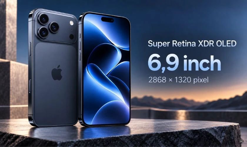 Về màn hình: Cùng kích thước 6,9 inch, khác biệt về công nghệ hiển thị