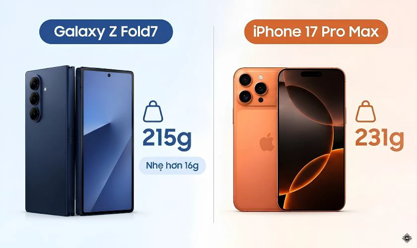Z Fold 7 trọng lượng nhẹ hơn