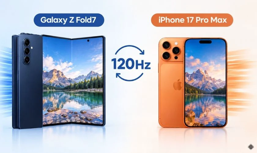 Cả 2 đều có màn hình tần số quét 120hz