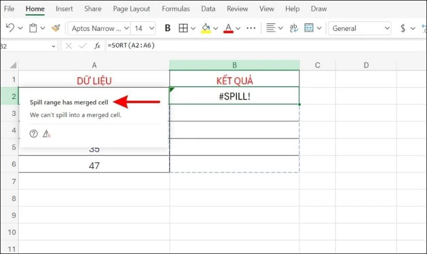 C&oacute; c&aacute;ch tự động ph&aacute;t hiện v&agrave; khắc phục lỗi #SPILL trong Excel kh&ocirc;ng?