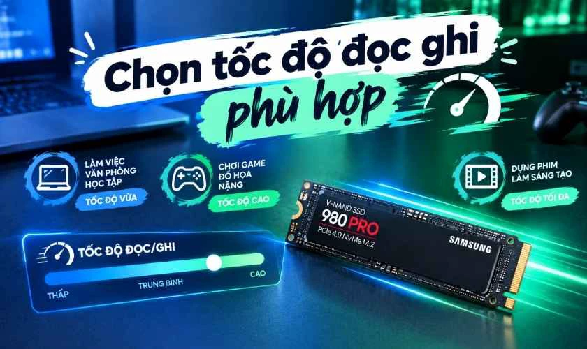 Chọn tốc độ đọc ghi phù hợp