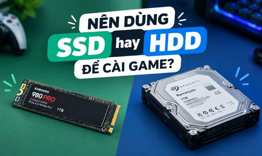 Nên dùng SSD hay HDD để cài game?