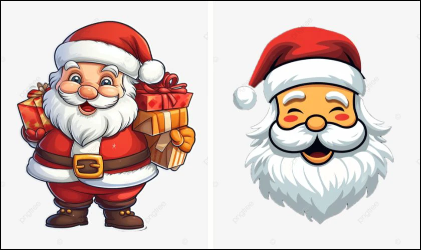 Sticker Gi&aacute;ng sinh h&igrave;nh &ocirc;ng gi&agrave; Noel cute