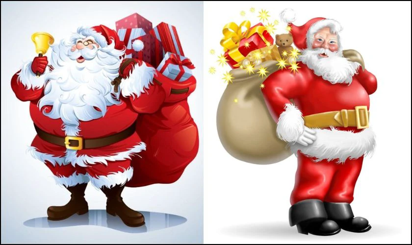 Sticker Gi&aacute;ng sinh h&igrave;nh &ocirc;ng gi&agrave; Noel 3D