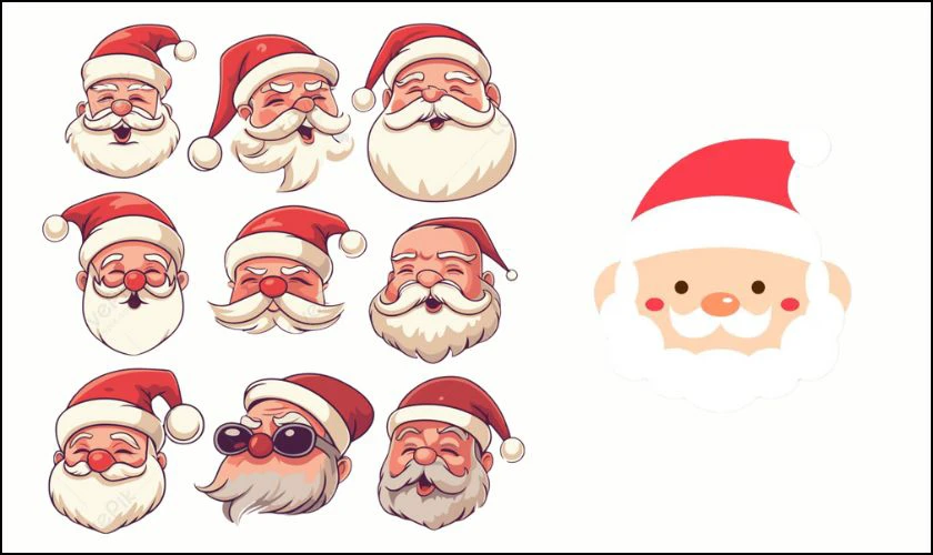 Sticker Gi&aacute;ng sinh h&igrave;nh &ocirc;ng gi&agrave; Noel cute