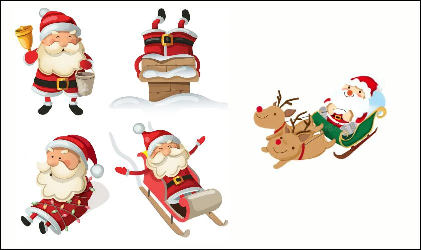 Sticker Gi&aacute;ng sinh h&igrave;nh &ocirc;ng gi&agrave; Noel mới